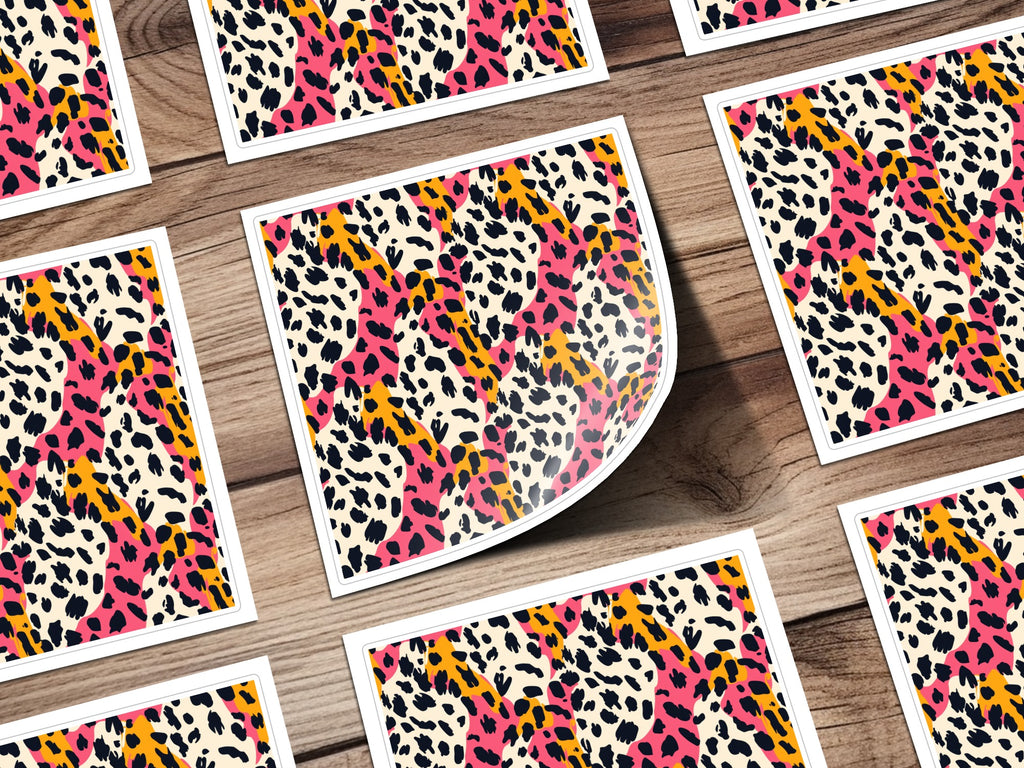 Colorful Leopard Print Sticker Sheet Product