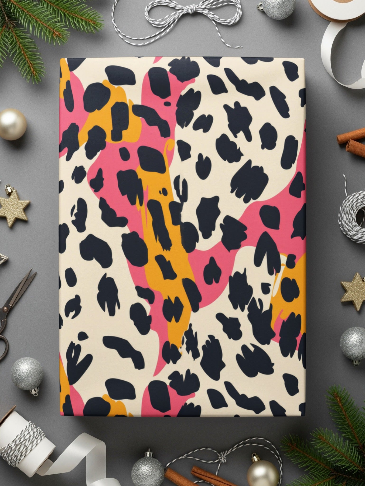 Vibrant Abstract Animal Print Gift Wrap Paper
