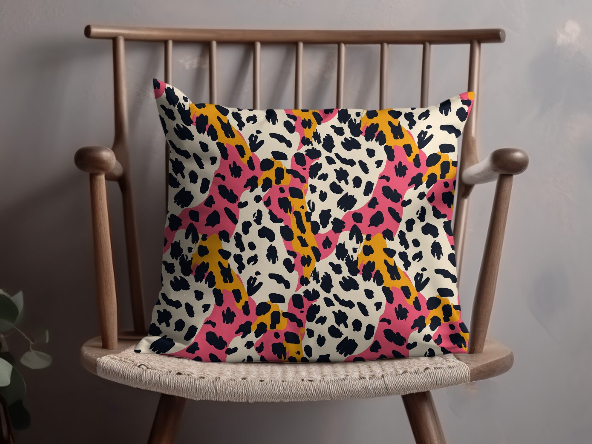Multicolor Animal Print Pattern Decorative Pillow Cover