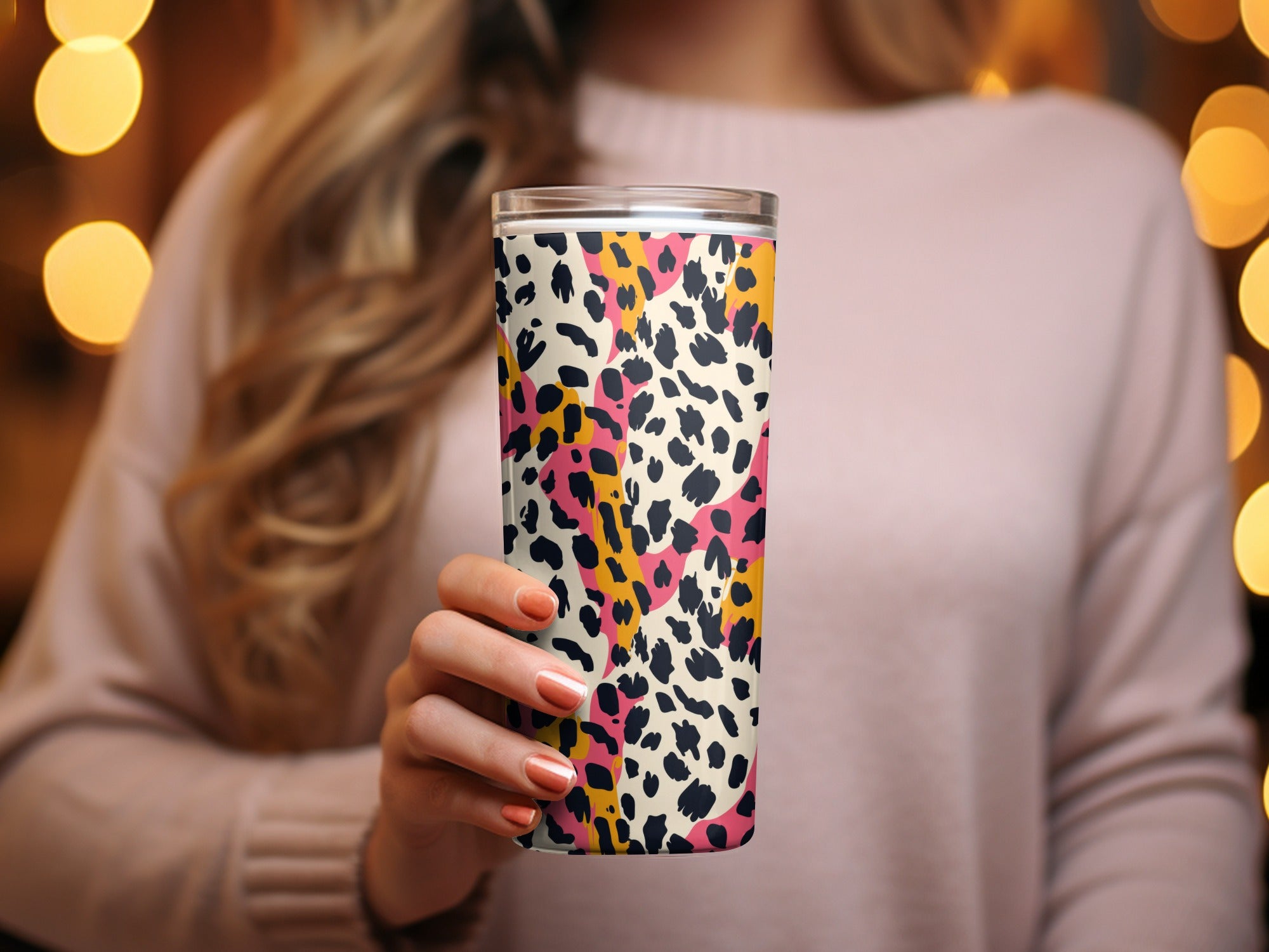 Vibrant Leopard Print Tumbler for Stylish Hydration