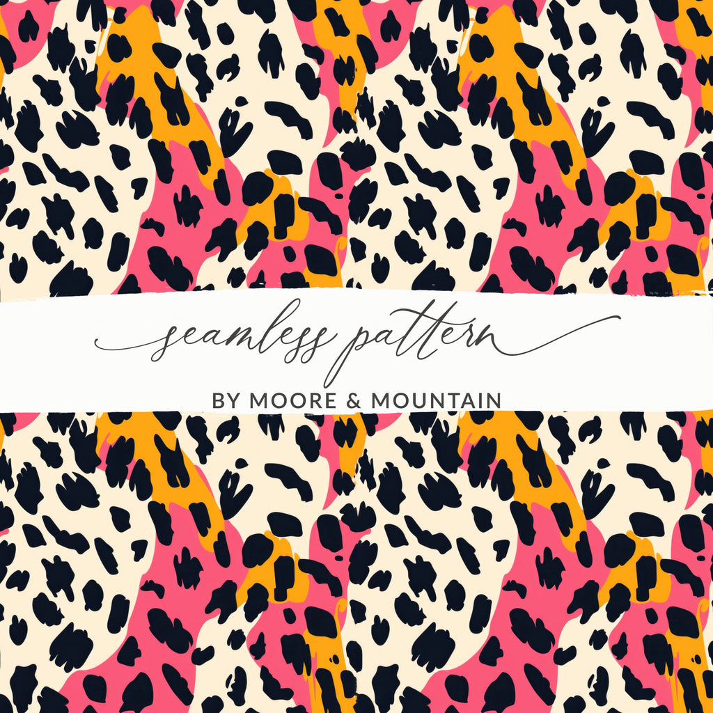 Vibrant Leopard Print Seamless Pattern for Various Uses