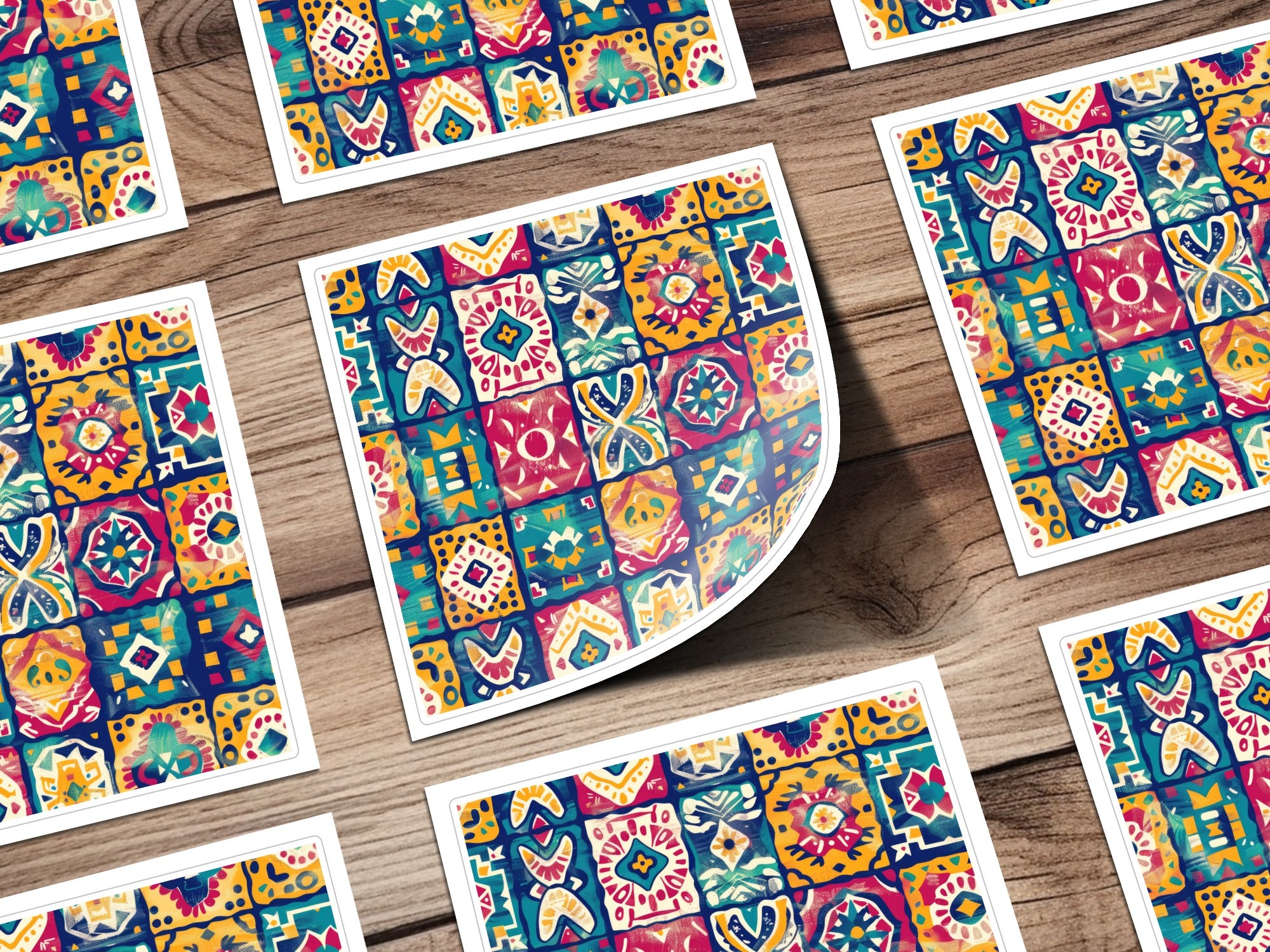 Colorful Geometric Pattern Decorative Sticker Sheets