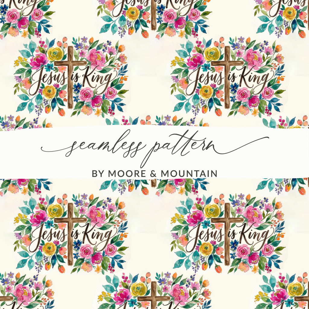 Jesus is King Floral Cross Seamless Pattern product type
Jesus is King
Christian Art
Religious Pattern
Cross Design
Floral Wreath
Watercolor Flowers
Seamless Repeat
Digital Download
Scripture Quote
Inspirational Decor
Faith Based
Spiritual Motif
Devotional Print
Bible Inspired
Worship Art
Bloom Design
Botanical Pattern
Hope Message
Love God
Divine Grace