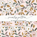 Moore and Mountain Seamless Floral Pattern Design