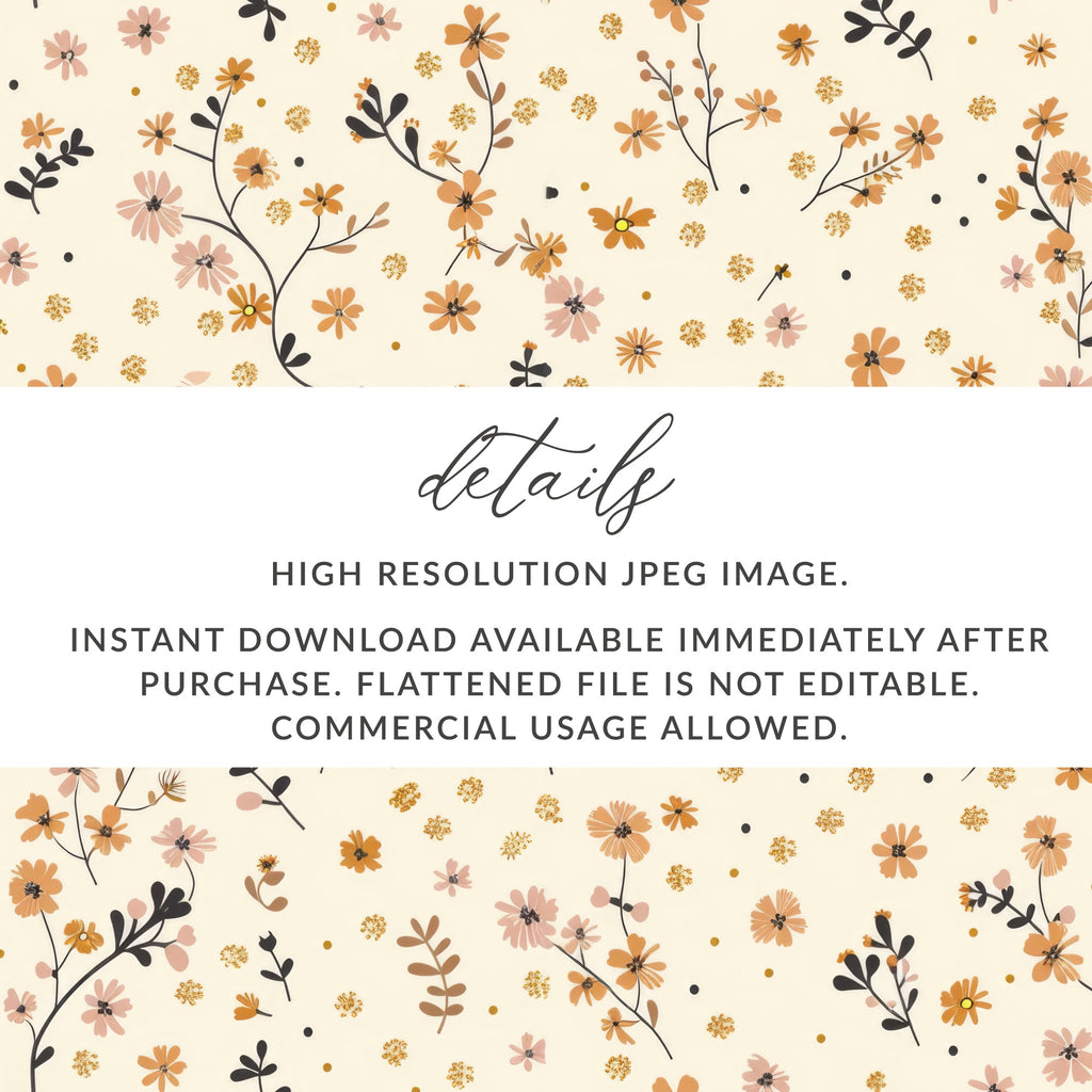 Floral High Resolution JPEG Instant Download Image
