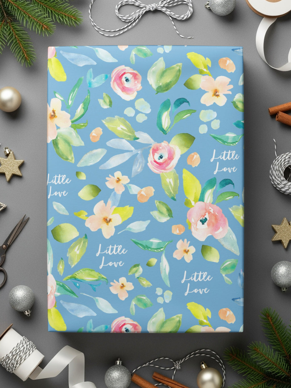 Little Love Floral Wrapping Paper for Gifts and Surprises