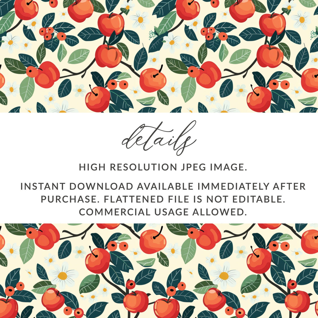 High Resolution Floral and Fruit Seamless Pattern Design