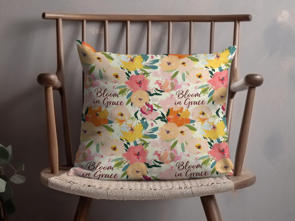 Floral Bloom in Grace Decorative Pillow Cover