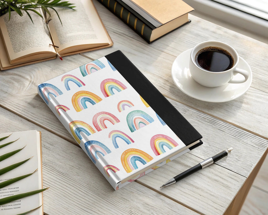 Colorful Rainbow Pattern Hardcover Journal notebook