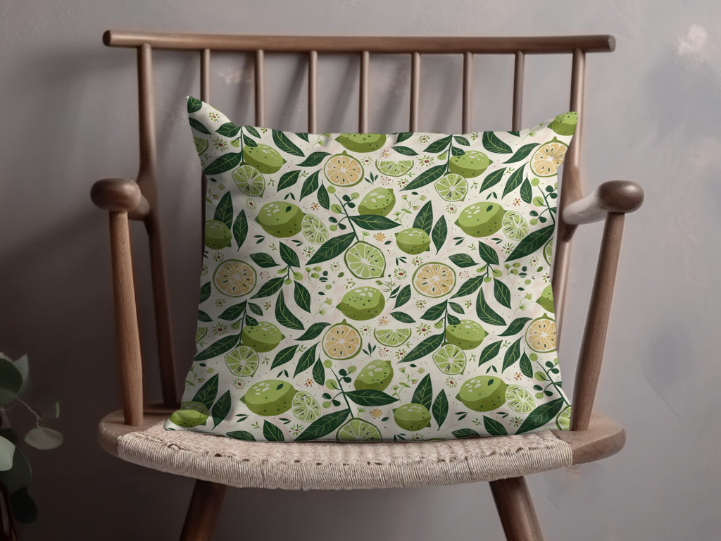 Citrus and Leaf Pattern Decorative Pillow Product