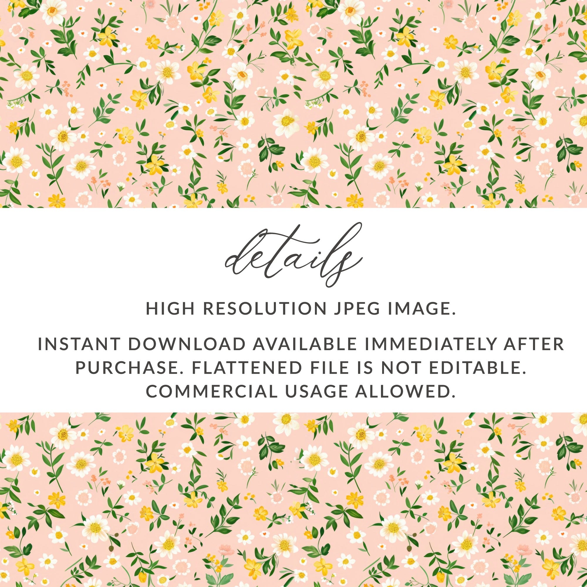 High Resolution Floral Pattern Digital Download Image