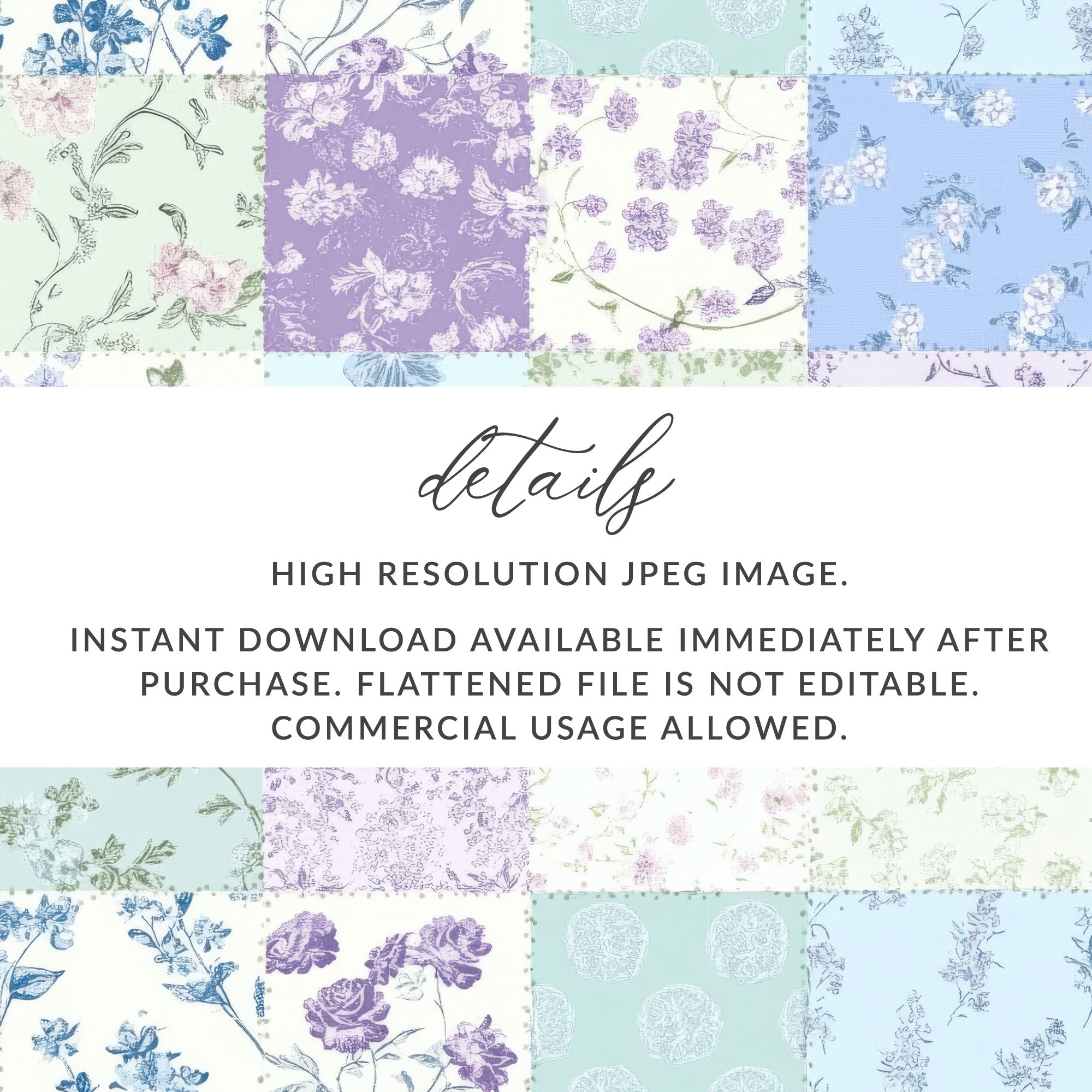 High Resolution Floral JPEG Image Instant Download