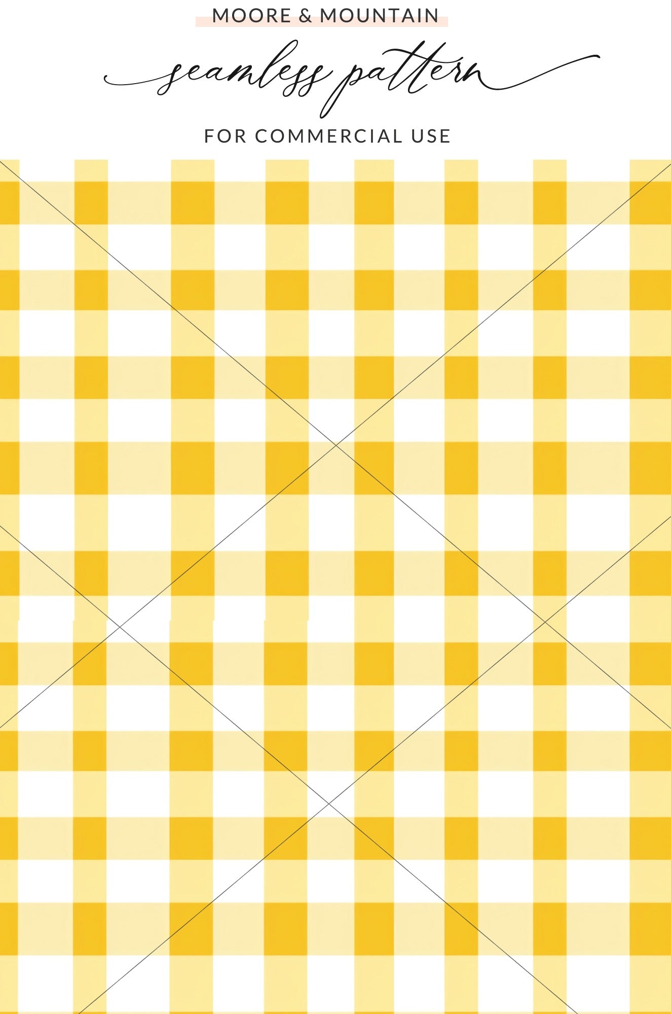 Yellow and White Checkered Seamless Pattern Design