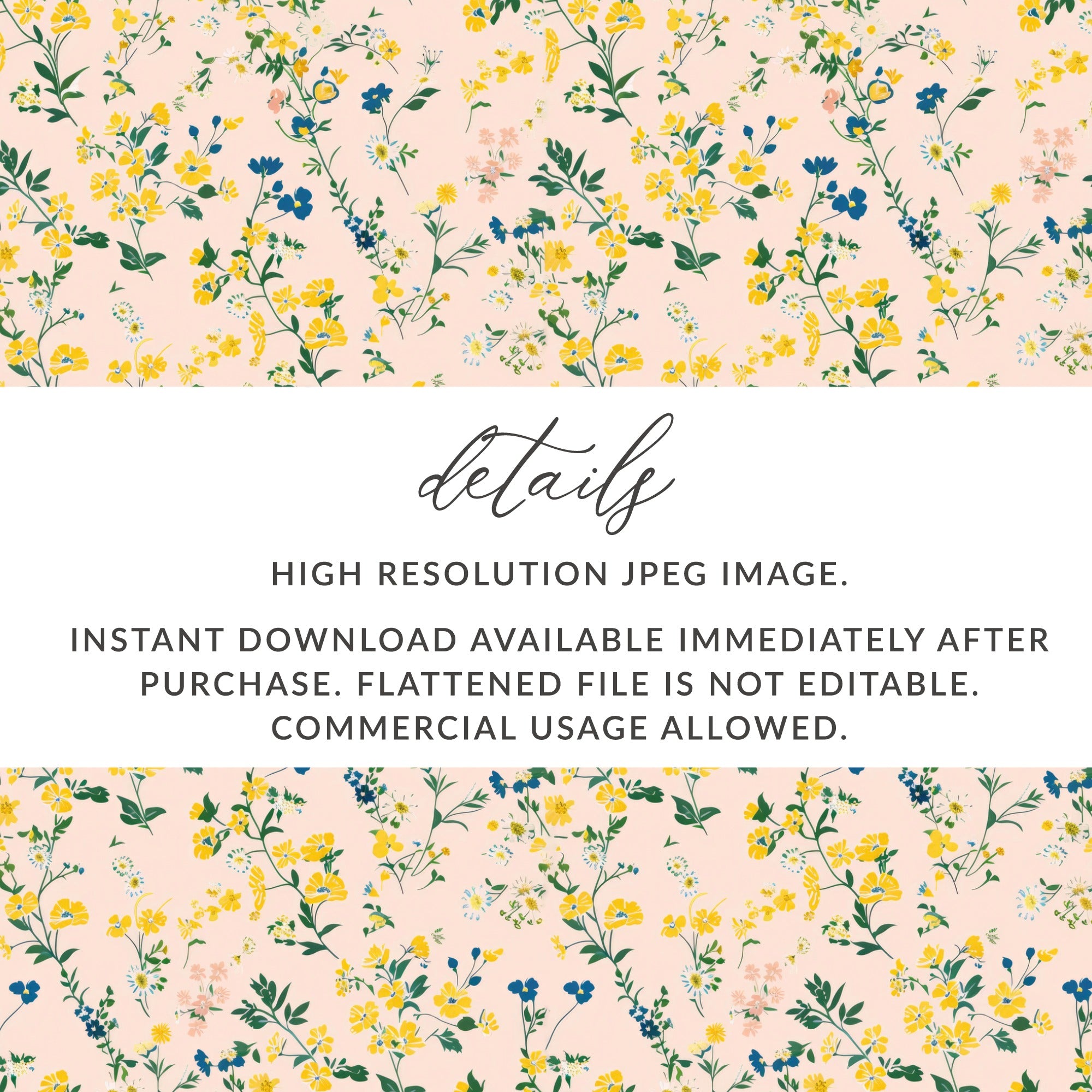 Floral Pattern High Resolution JPEG Instant Download