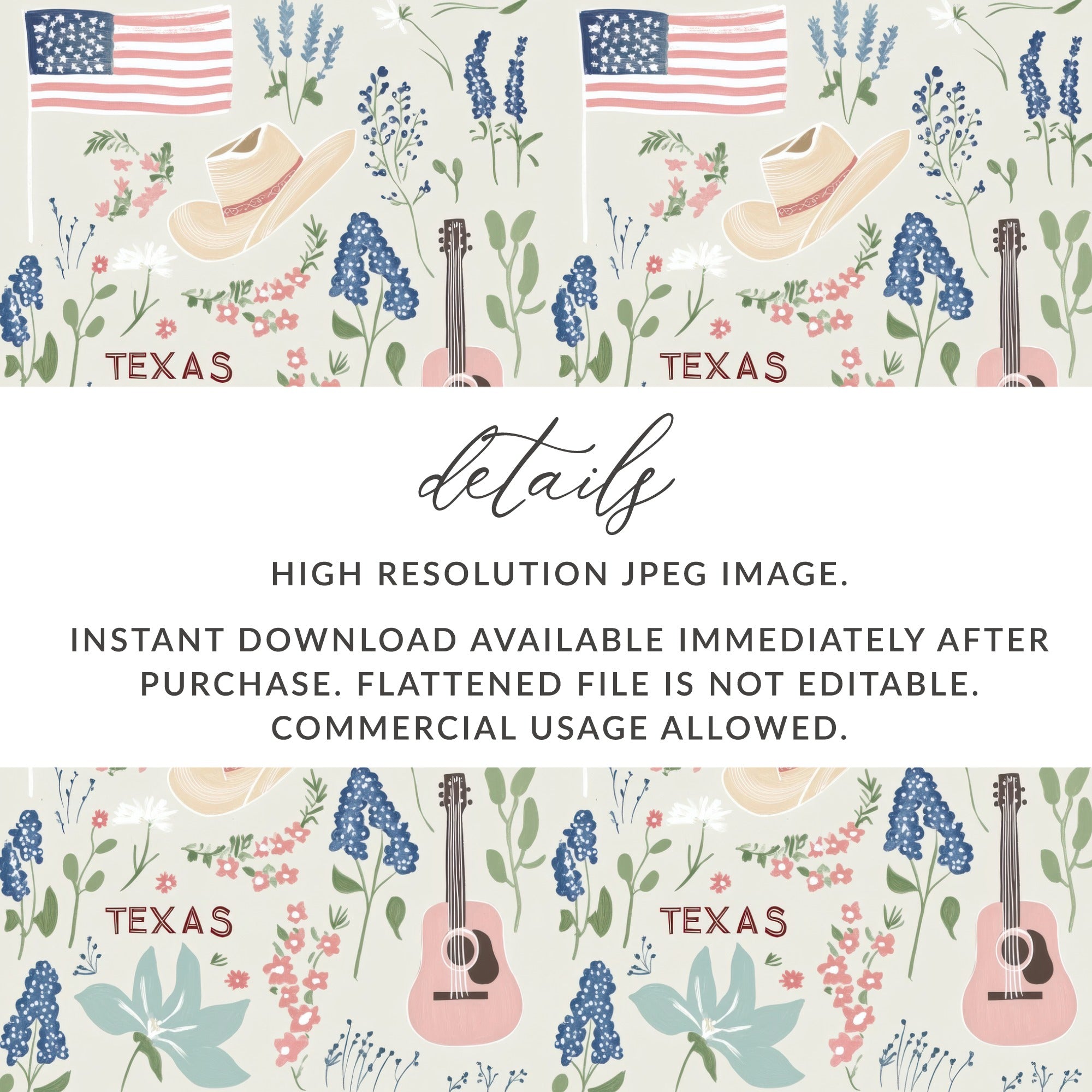 Patriotic Texas Theme High Resolution JPEG Image Download