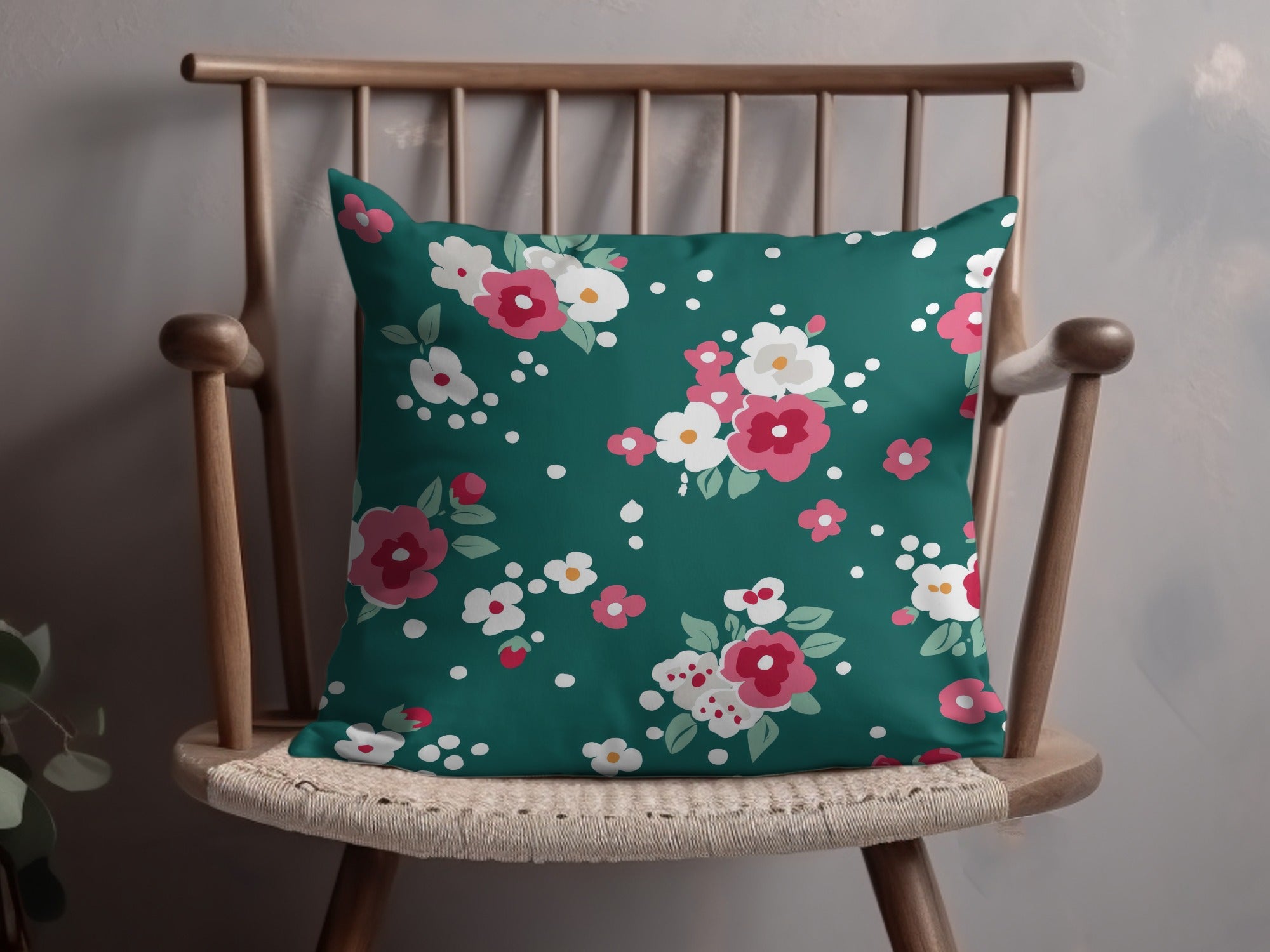 Floral Pattern Decorative Pillow for Home Decor