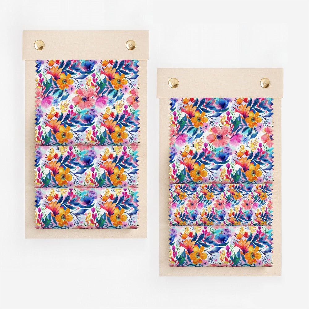 Vibrant Watercolor Floral Swatch Set Product Type
Floral design
Watercolor flowers
Vibrant pattern
Botanical print
Fabric sample
Textile swatch
Colorful blooms
Artistic floral
Flower pattern
Abstract flowers
Bright colors
Pink orange blue
Green leaves
Summer print
Spring pattern
Decorative fabric
Custom textile
Garden floral
Unique pattern
Swatch collection
