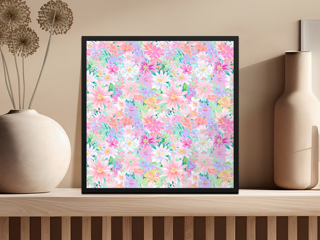 Vibrant Floral Print Artwork for Home Decor Wall Art
