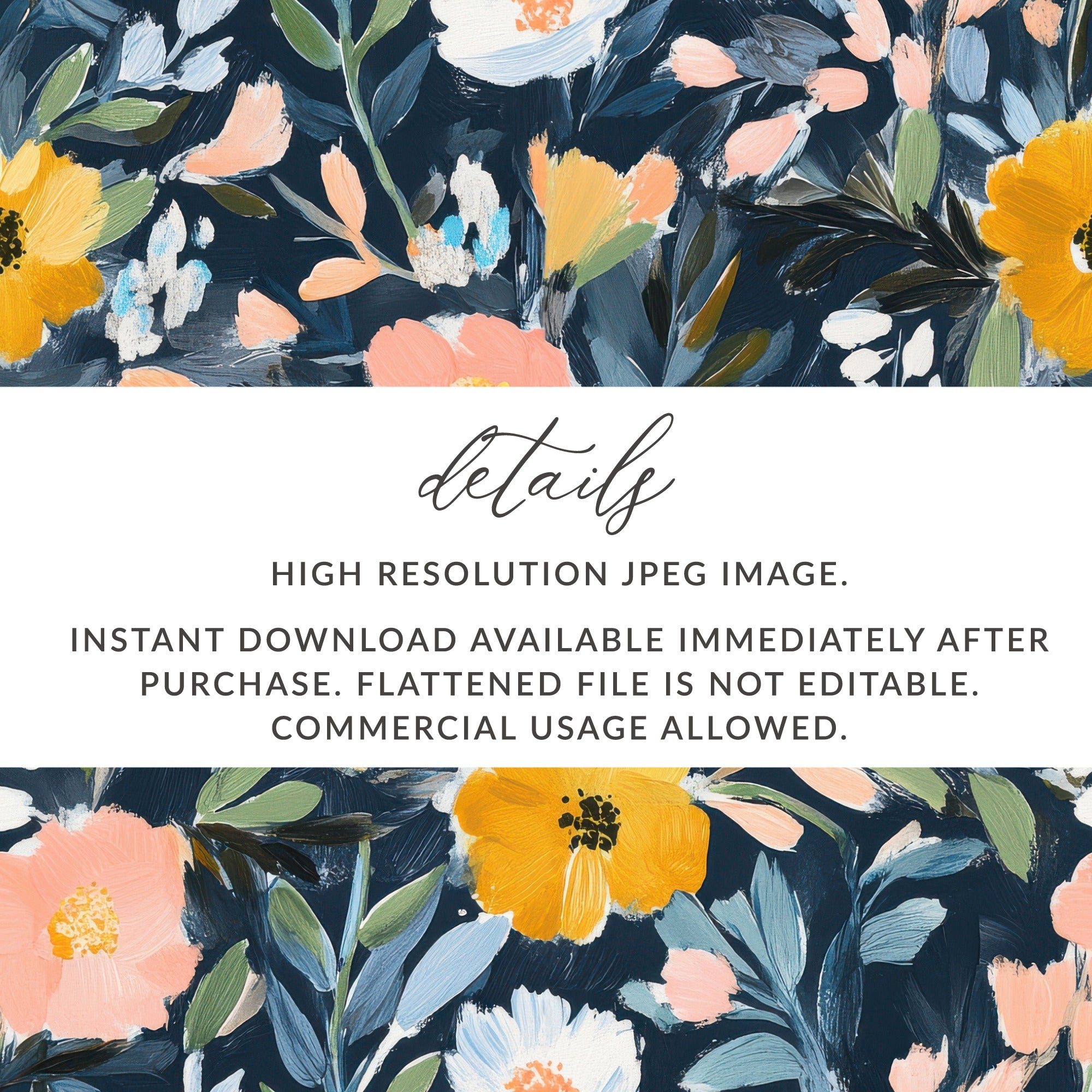 High Resolution Floral JPEG Image Instant Download