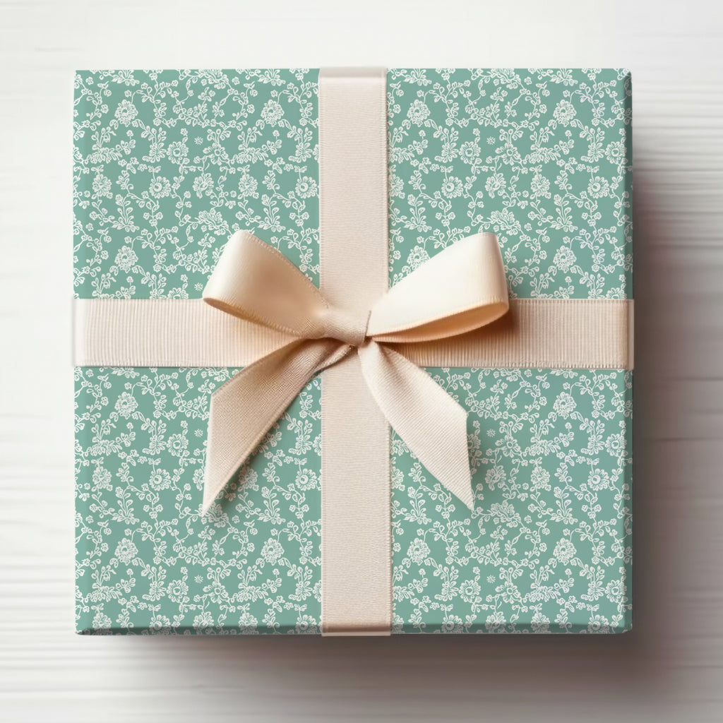 Elegant Floral Patterned Gift Box with Bow