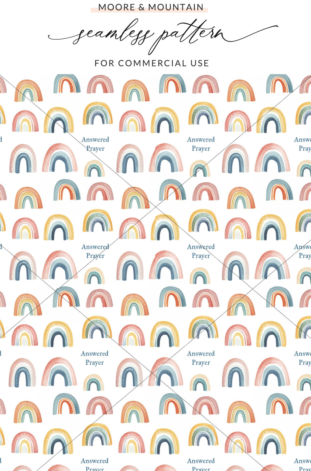 Seamless Rainbow Pattern for Commercial Use Design