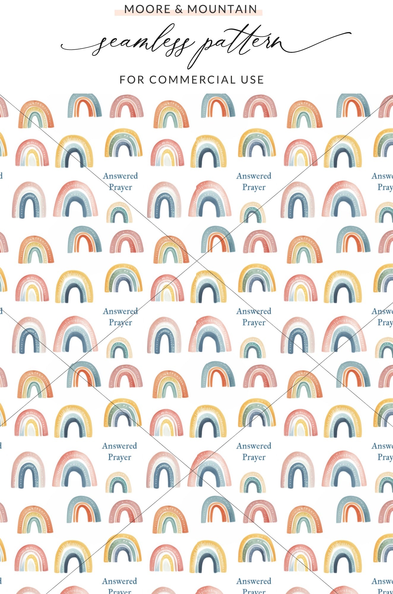 Seamless Rainbow Pattern for Commercial Use Design