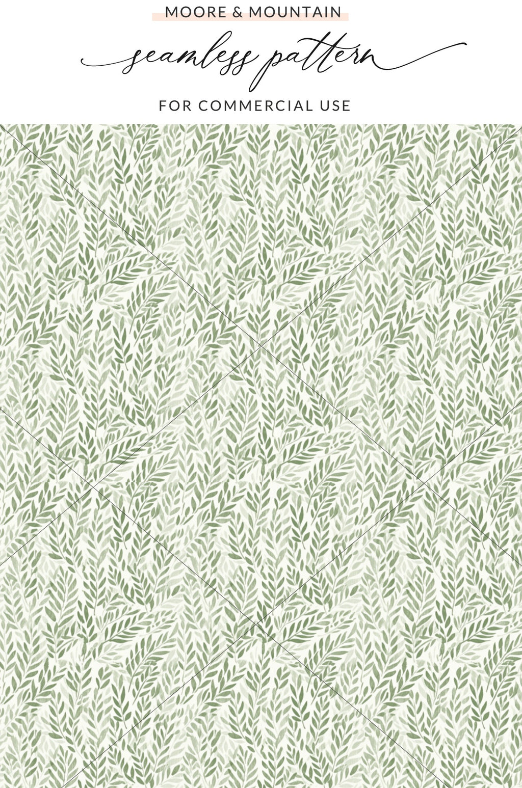Seamless Green Leaf Pattern for Commercial Use Product