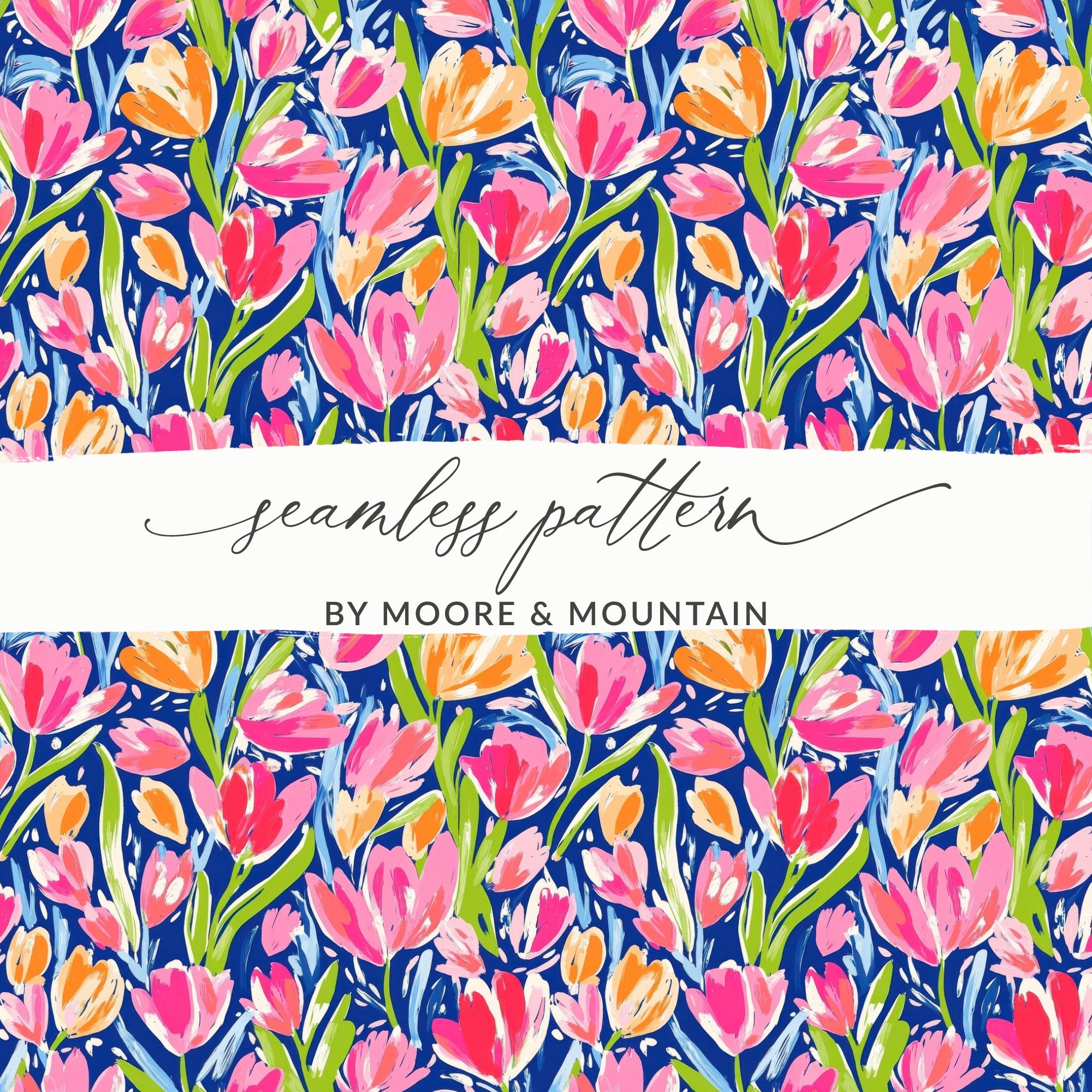 Colorful Floral Seamless Pattern by Moore and Mountain