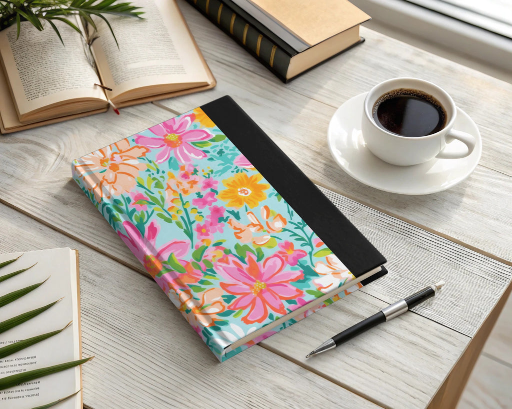 Colorful Floral Hardcover Journal Notebook