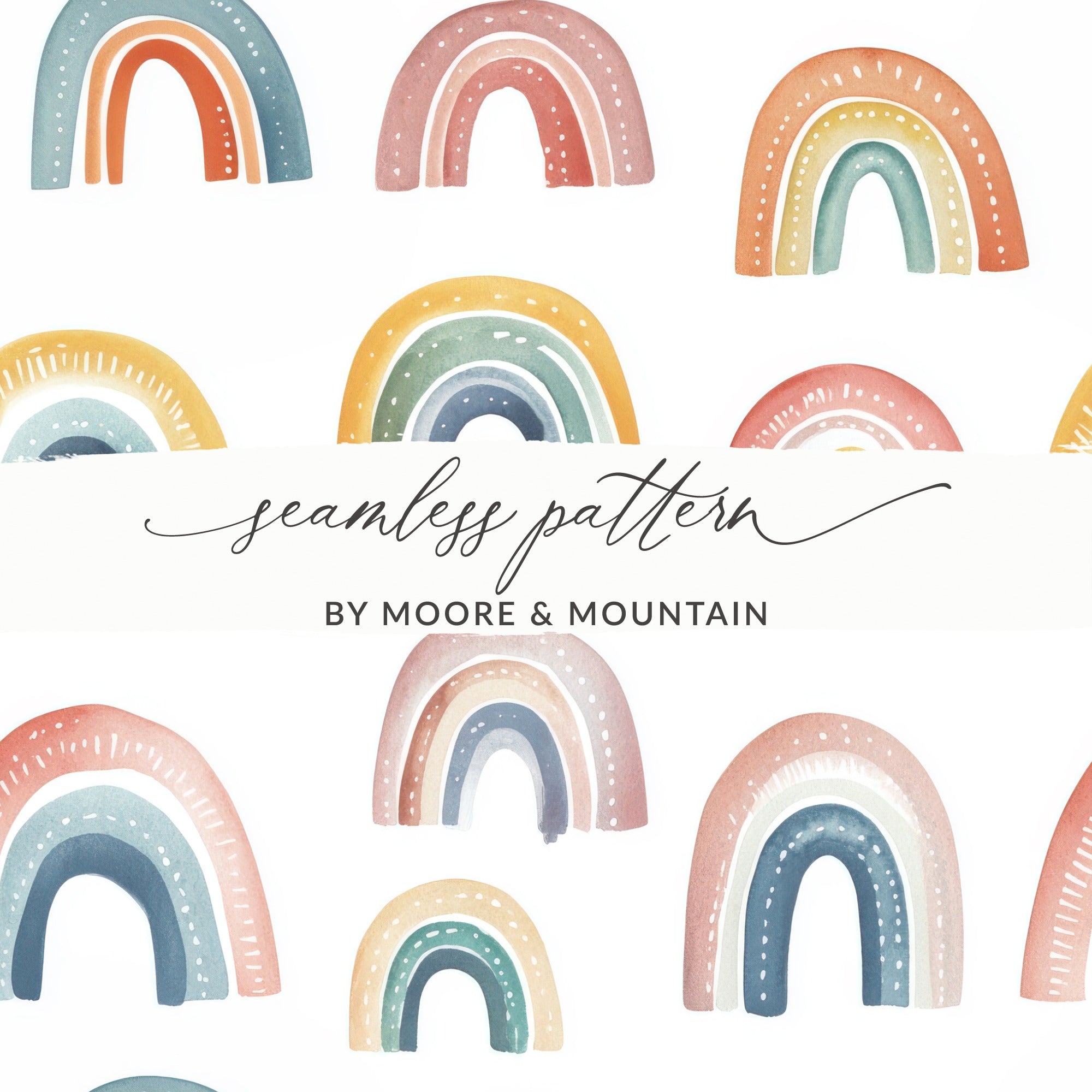 Colorful Rainbow Seamless Pattern Design for Various Uses
