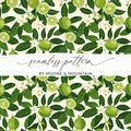 Seamless Lime and Flower Pattern by Moore & Mountain