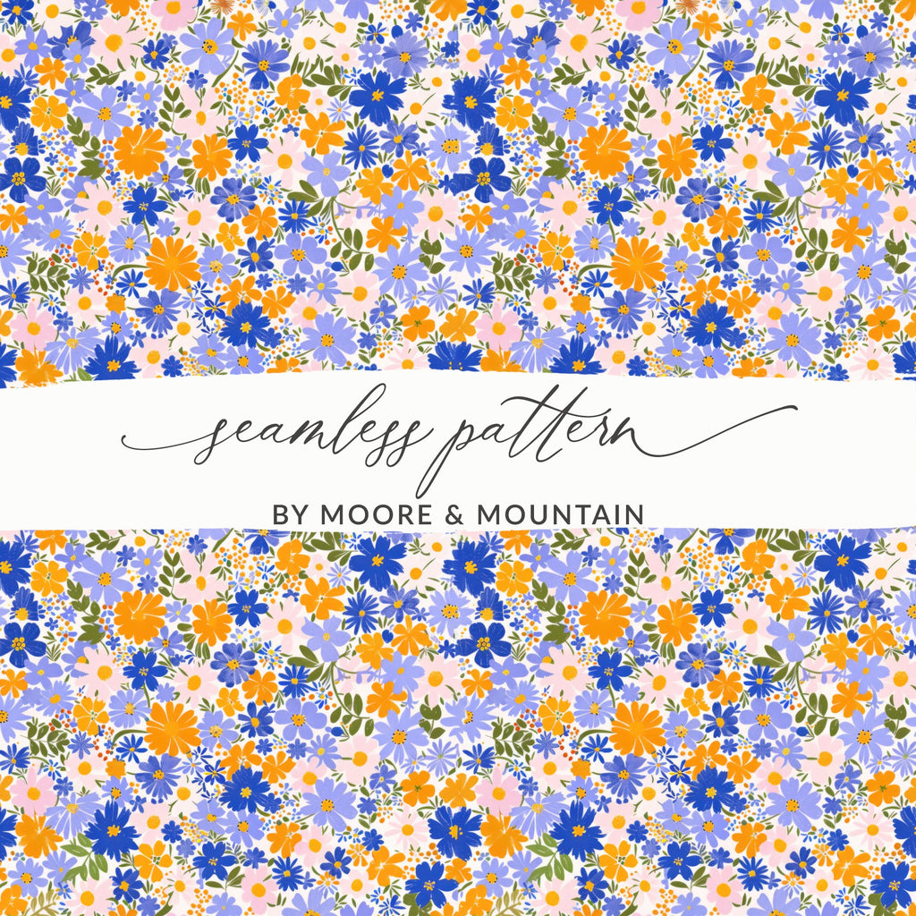 Colorful Floral Seamless Pattern by Moore and Mountain