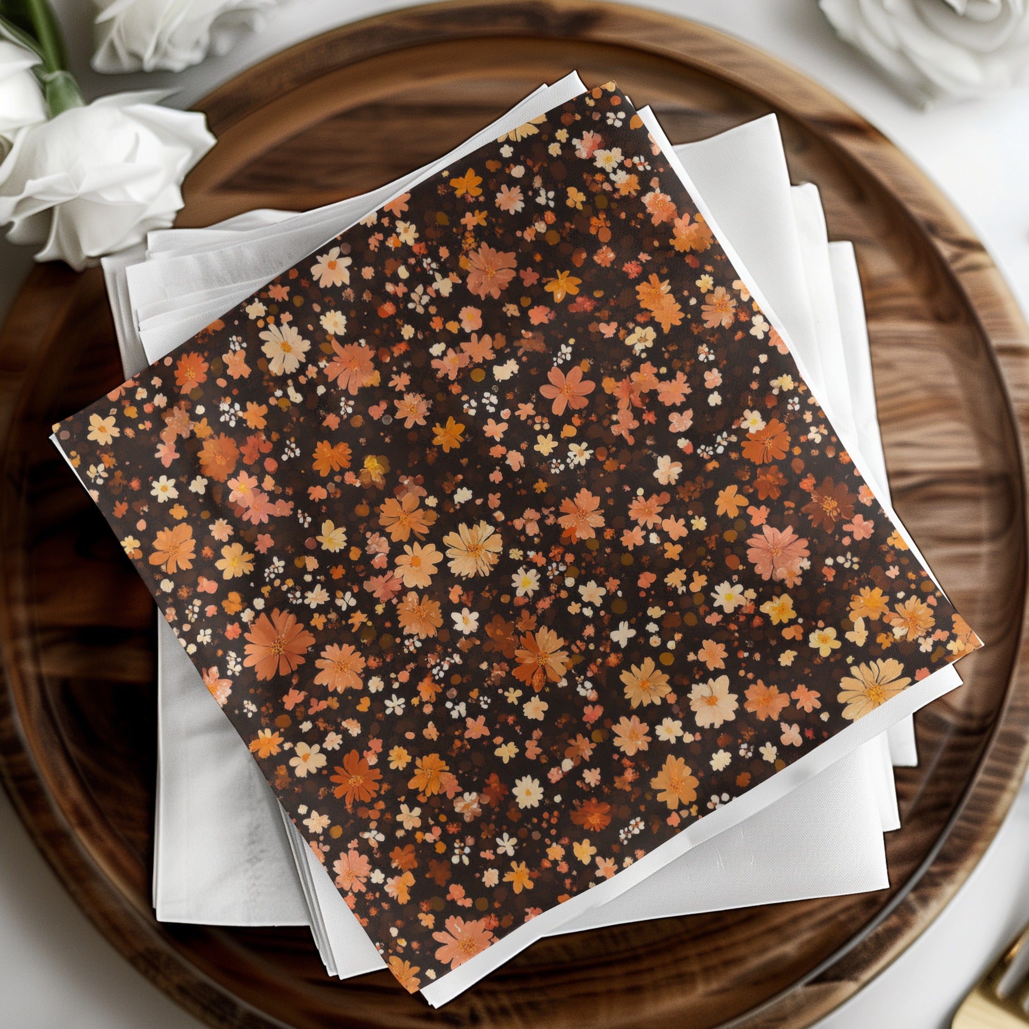 Autumn Floral Pattern Decorative Paper Sheets Product
