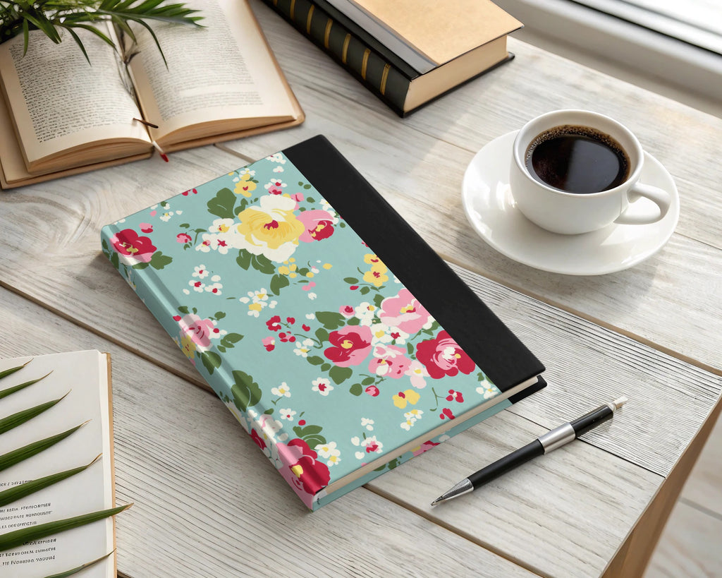 Floral Design Hardcover Journal with Vibrant Colors