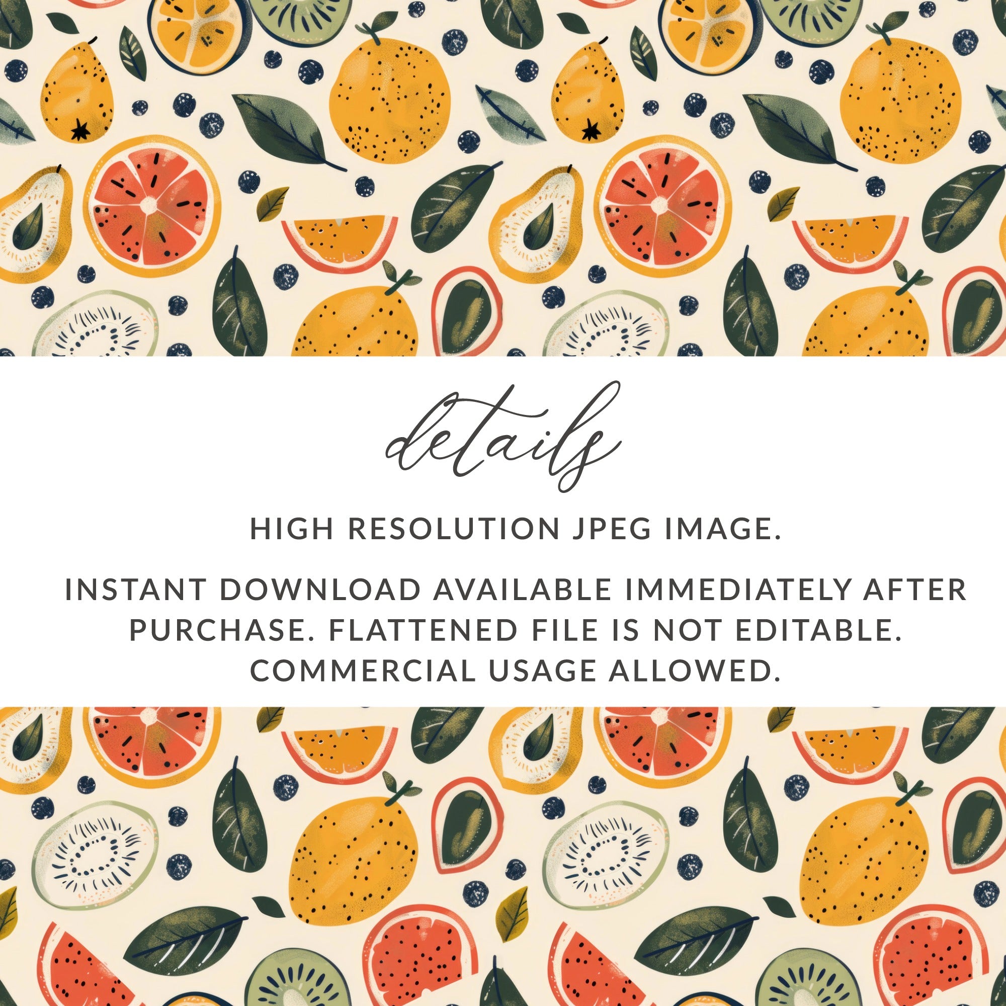 High-Resolution Fruity JPEG Download Instant Purchase