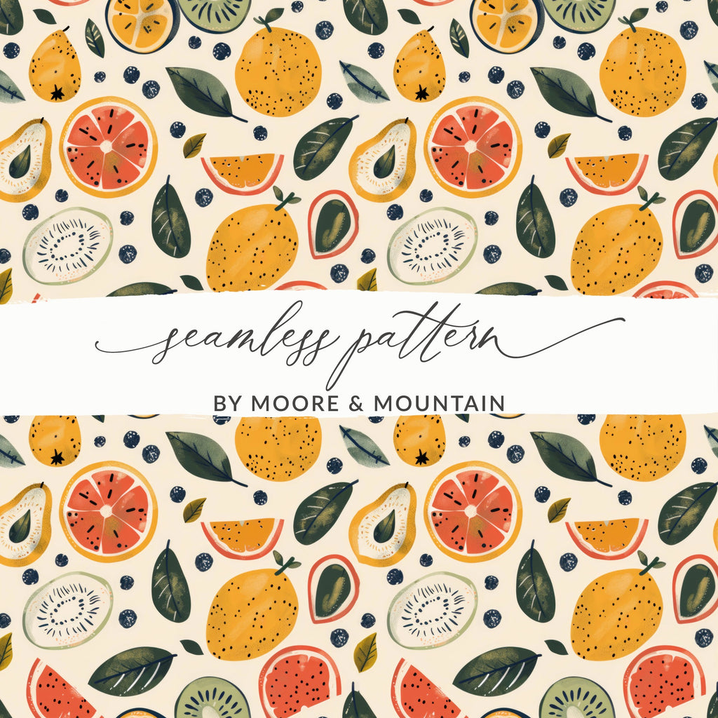 Vibrant Summer Fruits Seamless Pattern product