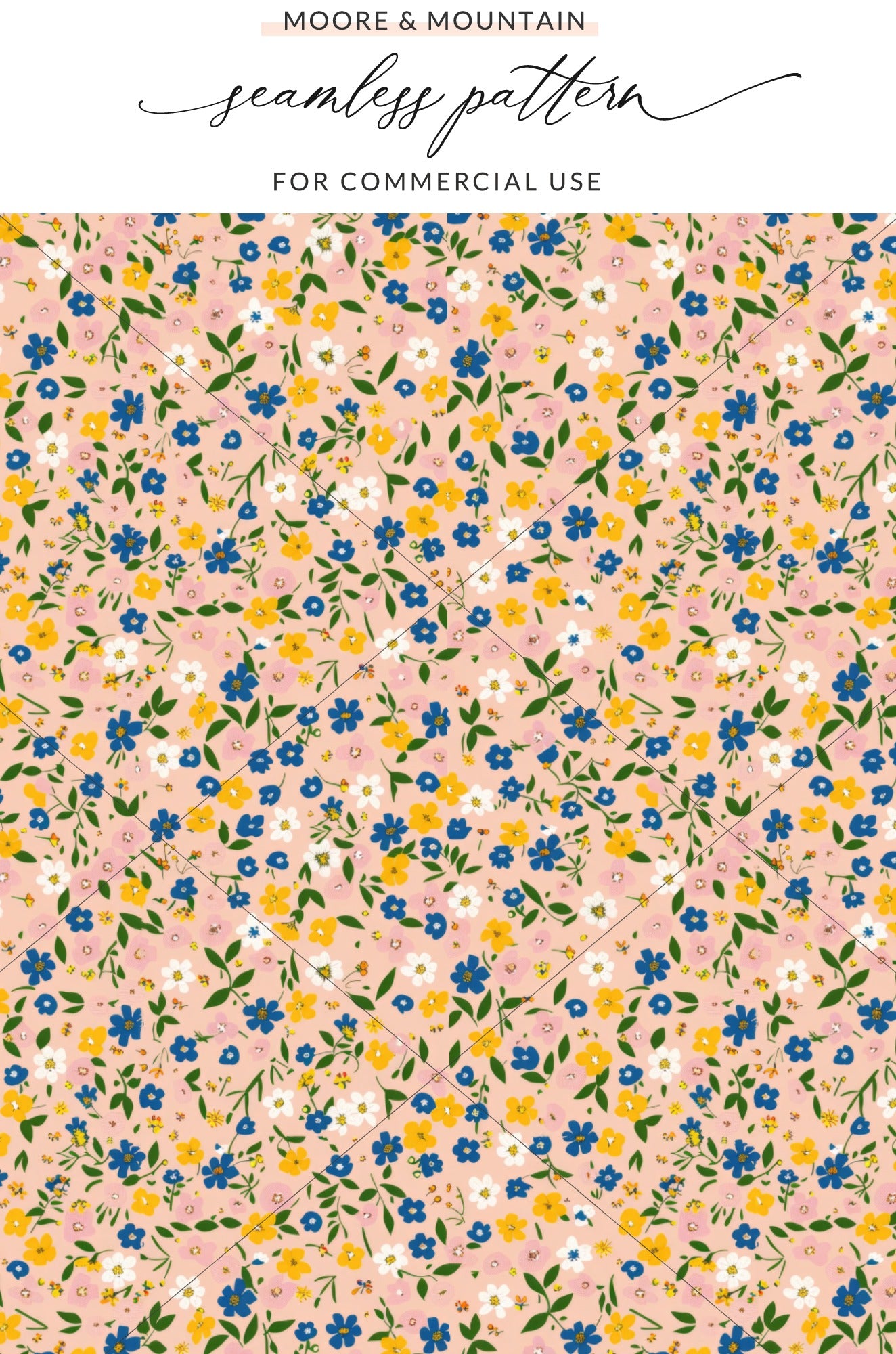 Floral Seamless Pattern for Commercial Use Product
