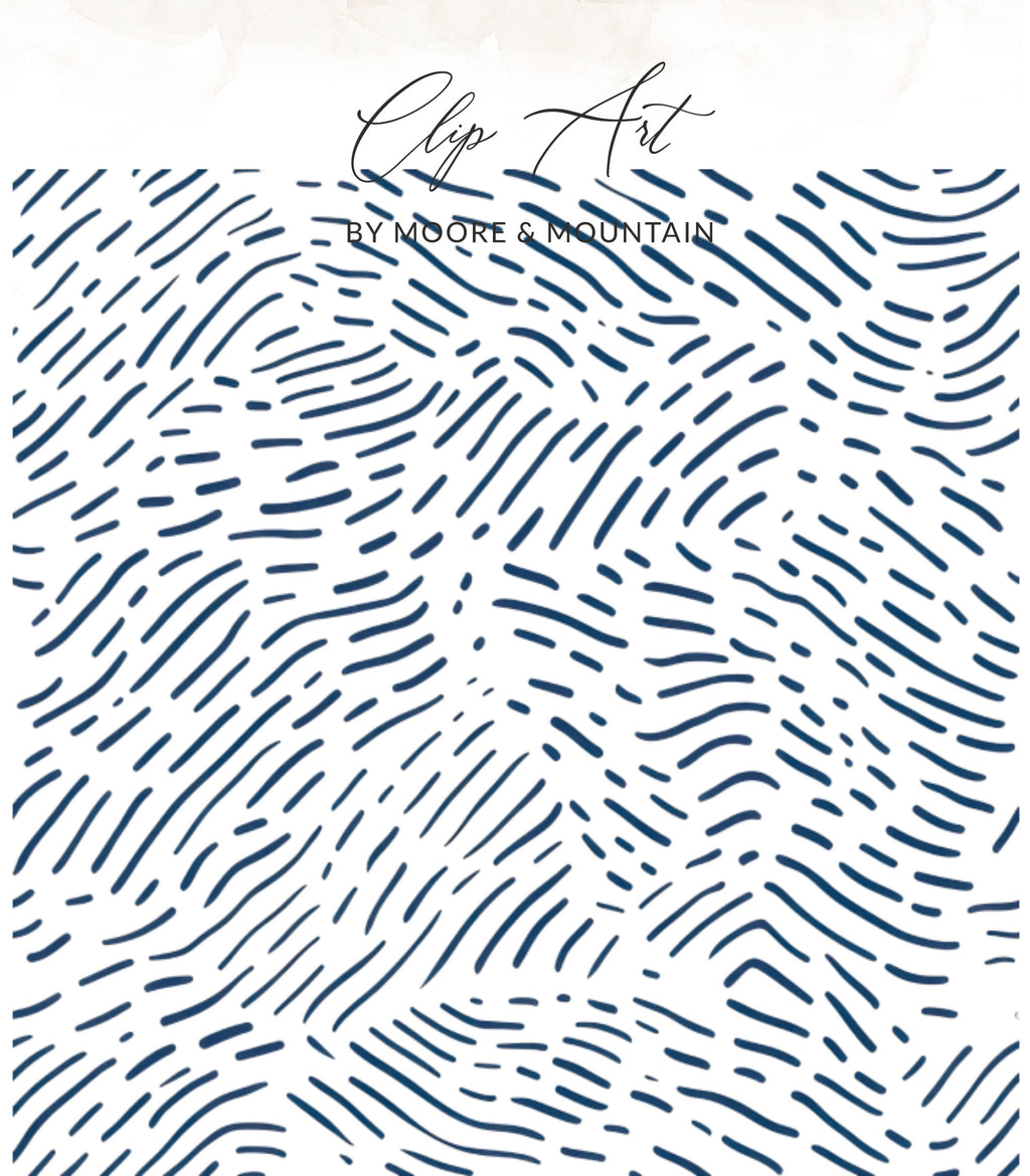 Navy blue abstract line art pattern on a white background.