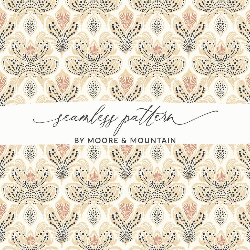 Intricate Floral Seamless Pattern by Moore & Mountain
