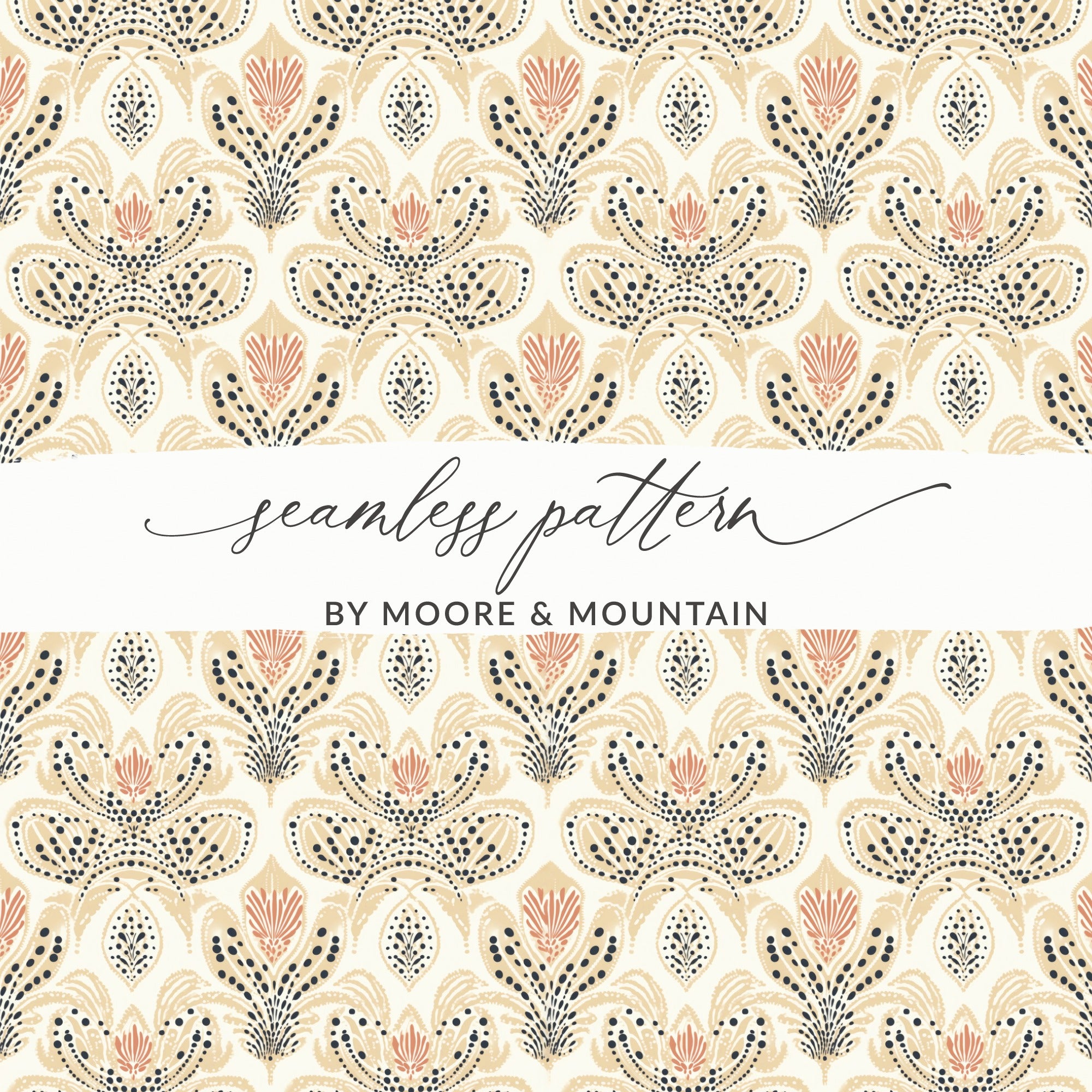 Intricate Floral Seamless Pattern by Moore & Mountain