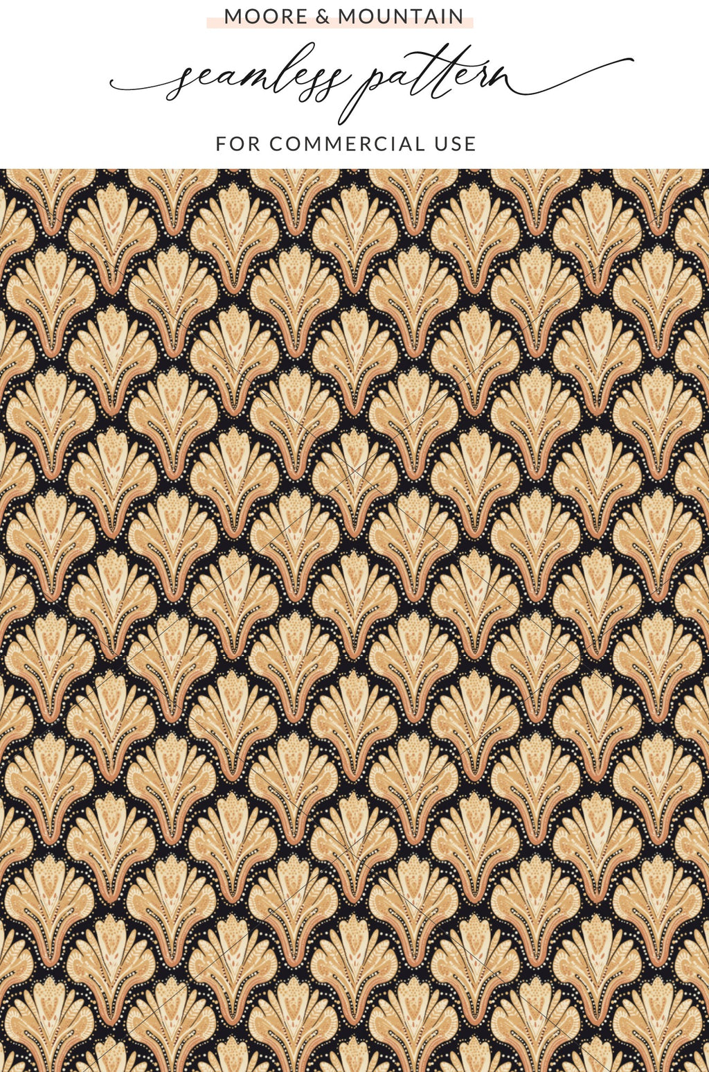 MOORE & MOUNTAIN Seamless Pattern for Commercial Use