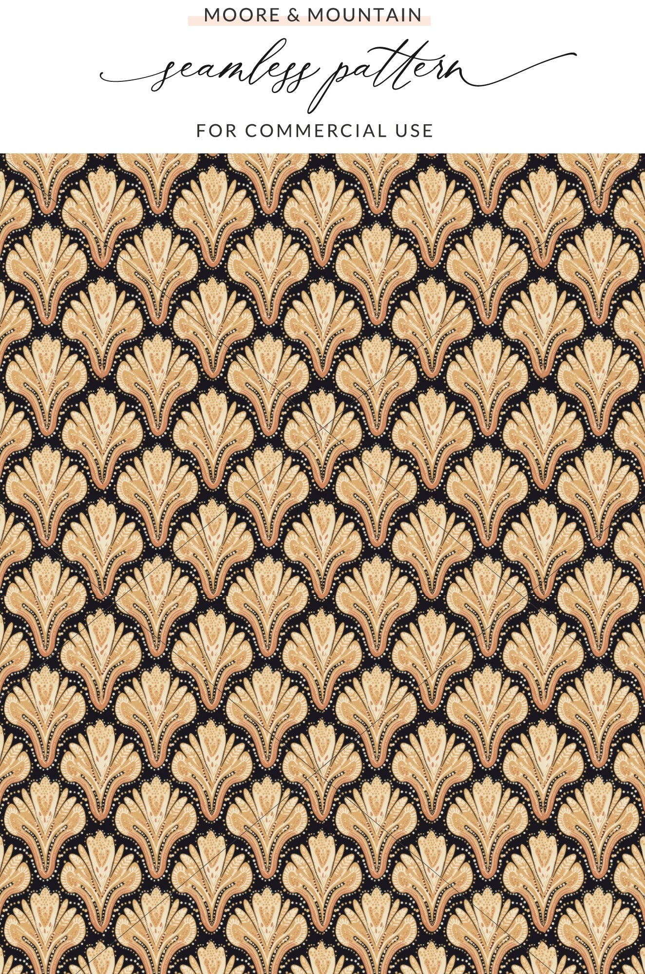 MOORE & MOUNTAIN Seamless Pattern for Commercial Use