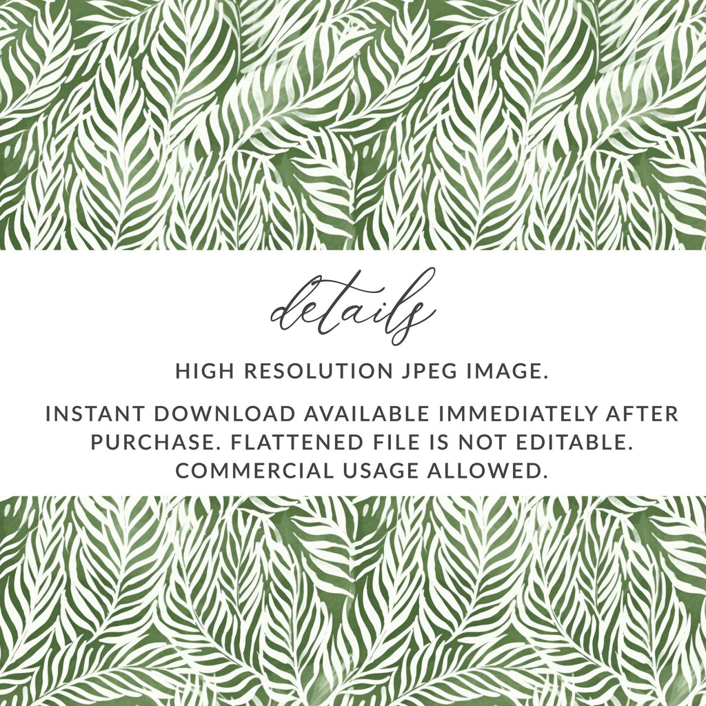 High Resolution Instant Download Green Leaf Print