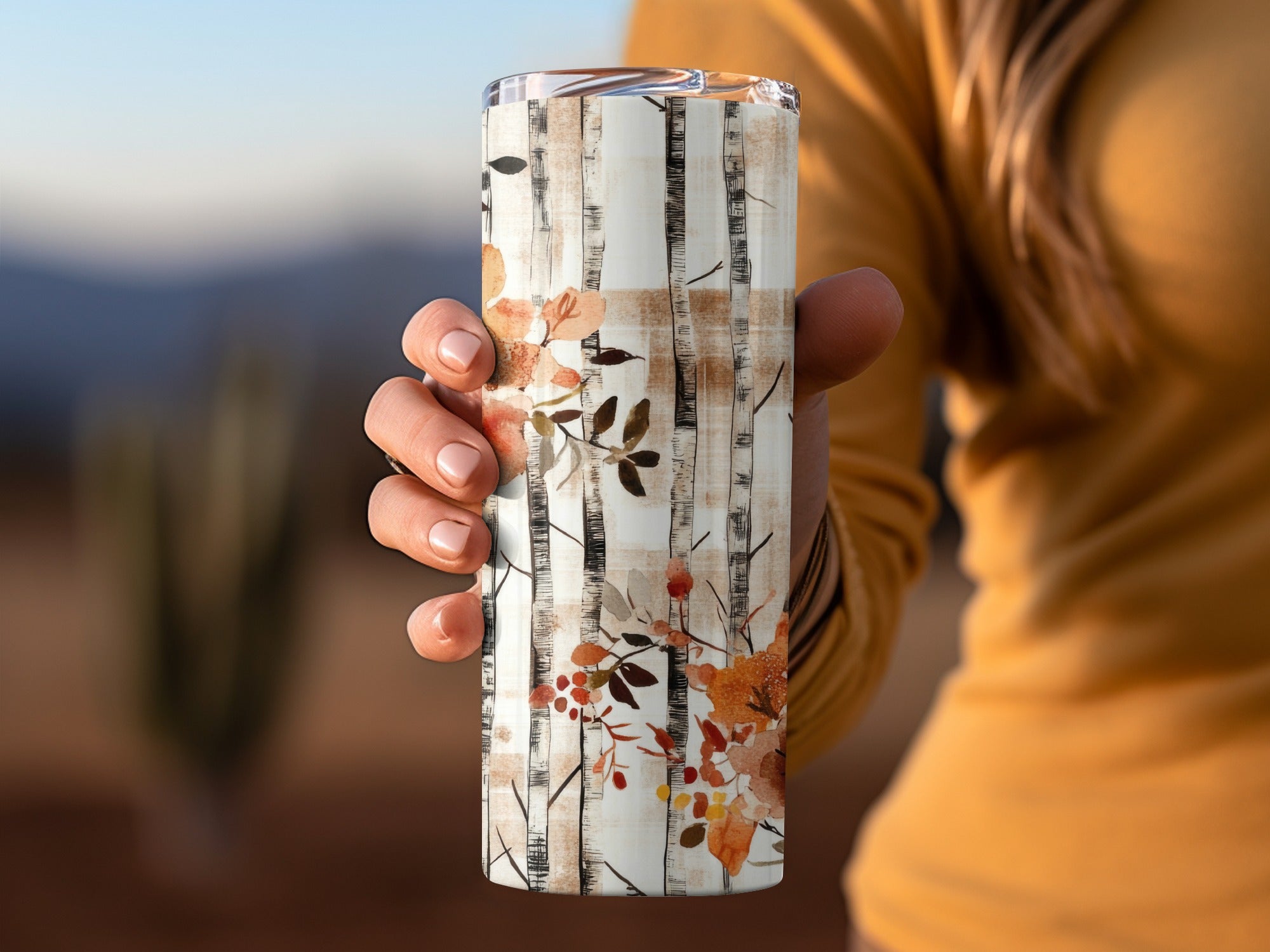 Autumn Forest Travel Tumbler for Outdoor Adventures