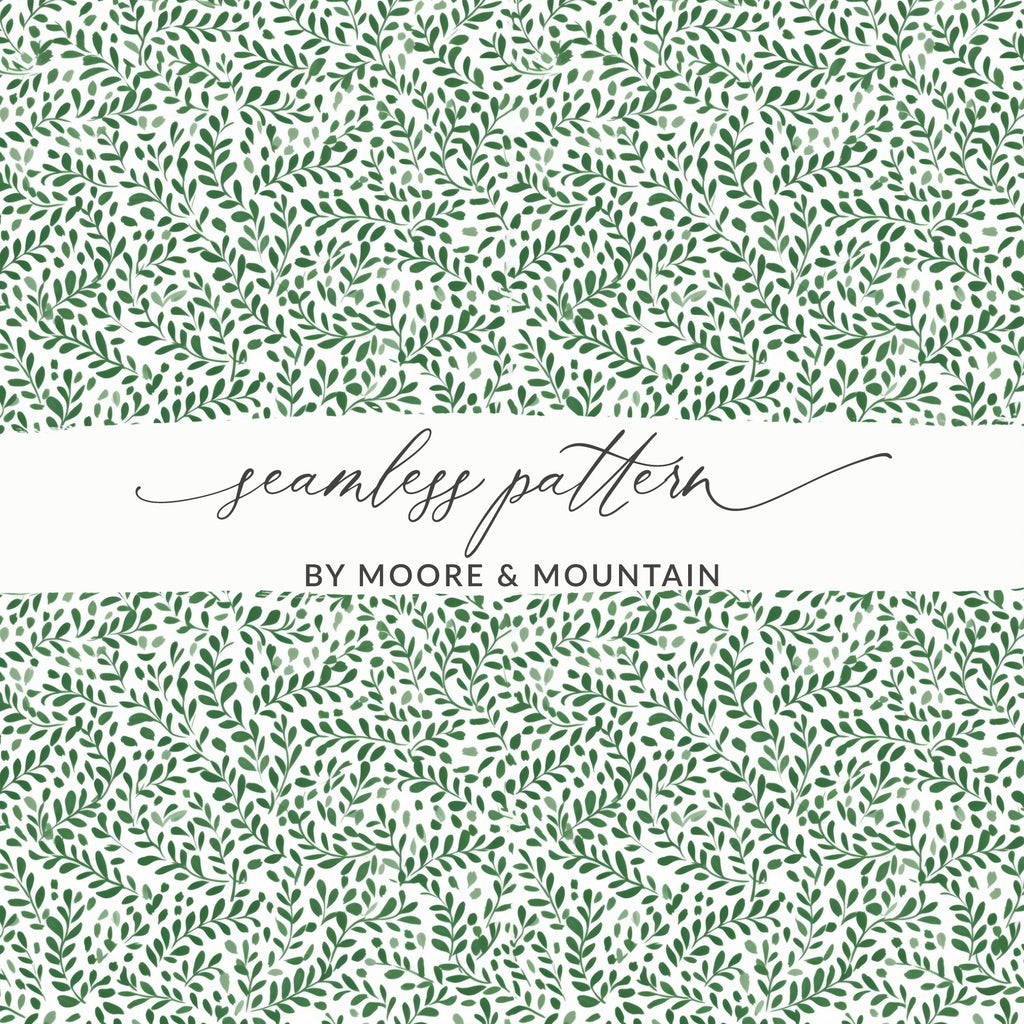 Green Leafy Seamless Pattern by Moore & Mountain