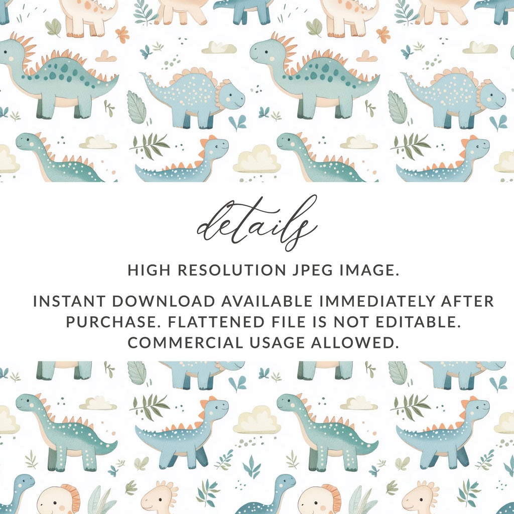Cute Dinosaur Pattern High Resolution JPEG Image