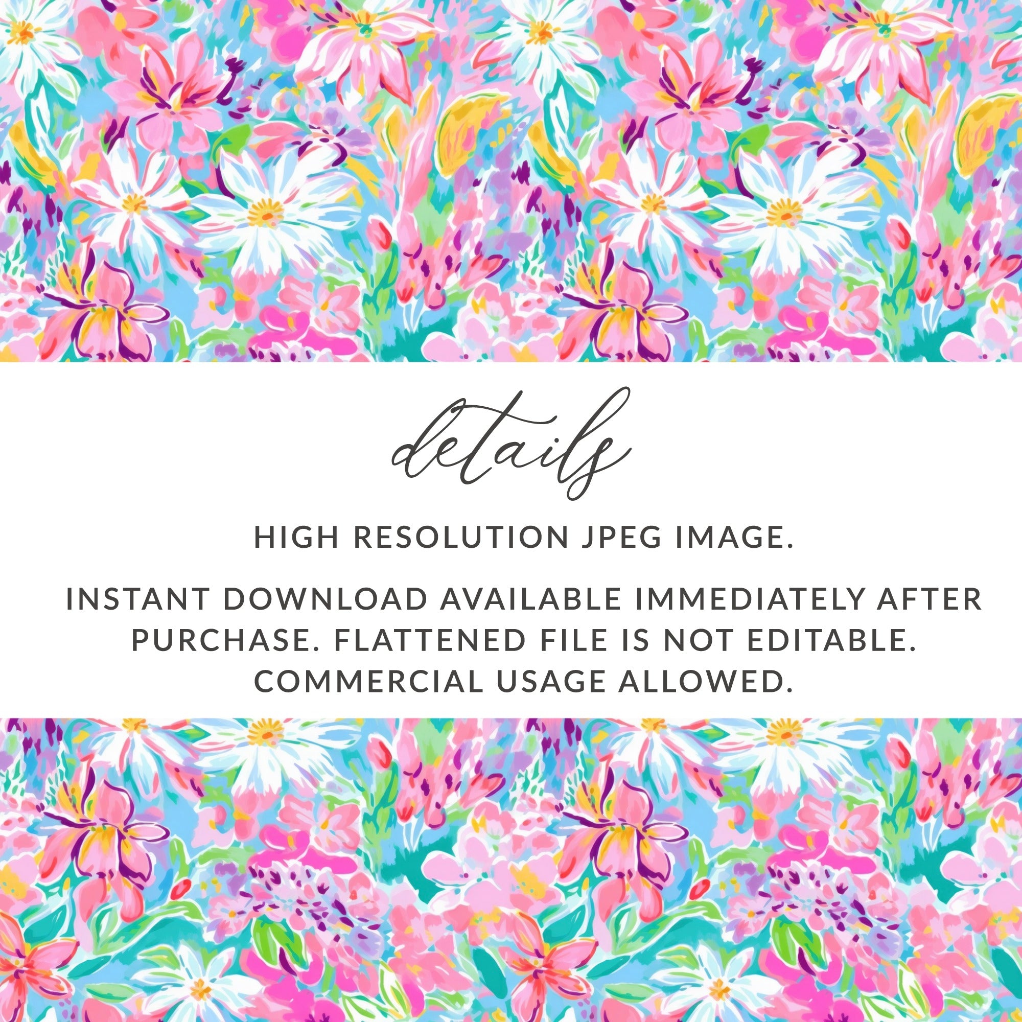 Vibrant Floral Pattern High Resolution JPEG Image File