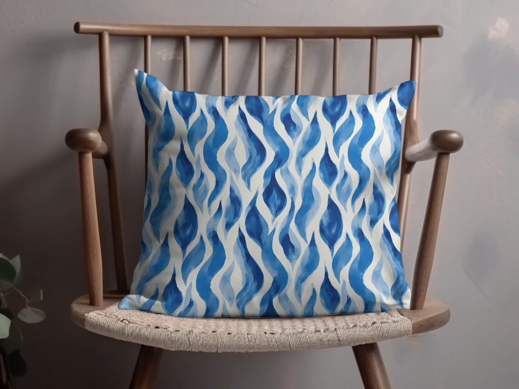 Abstract Artistic Flowing Blues Pattern Water Color Style Digital - Moore and Mountain