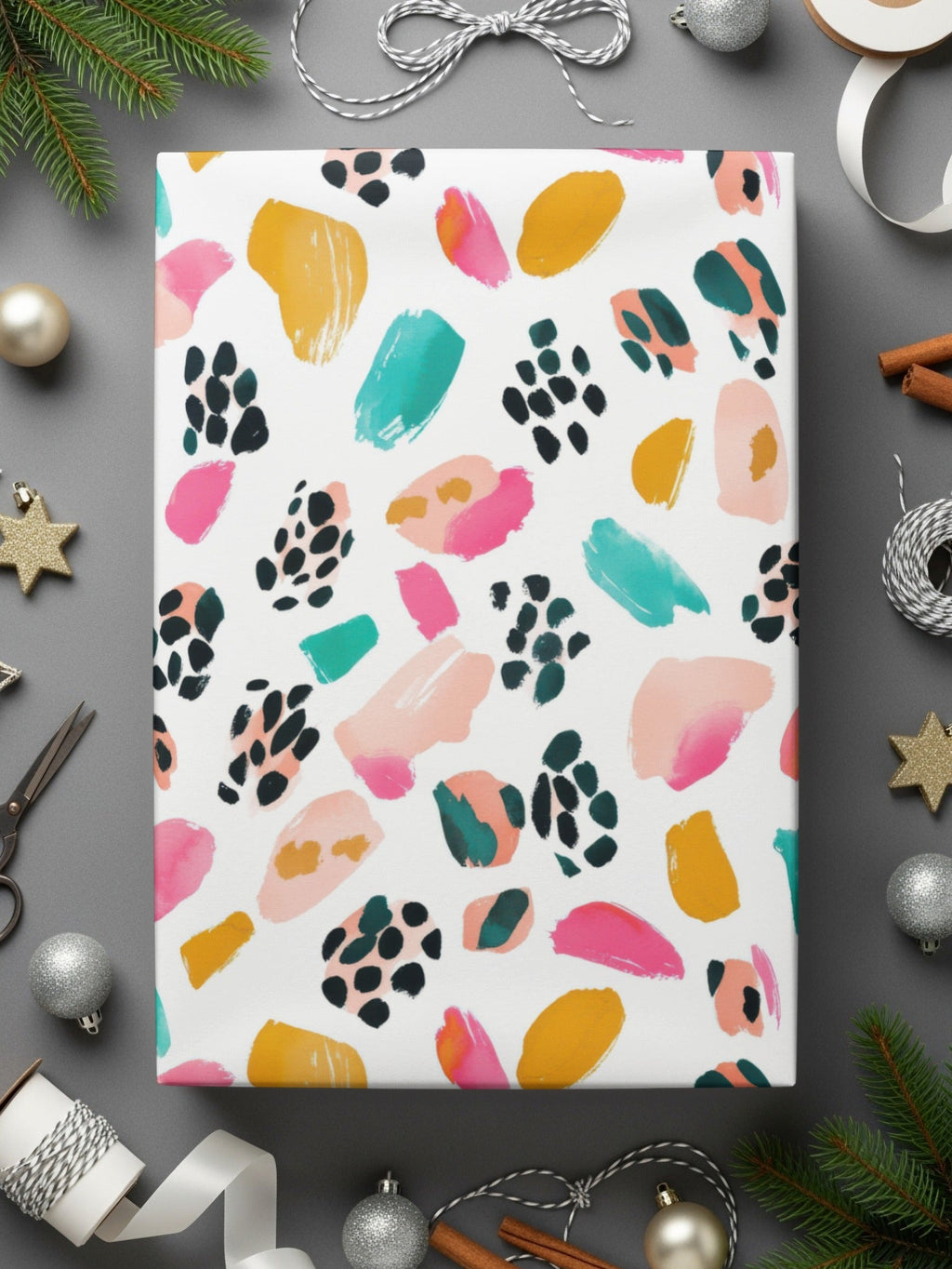 Abstract Bright Brush Strokes Pattern Happy Design Great for You Digital - Moore and Mountain