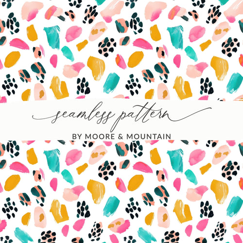 Abstract Bright Brush Strokes Pattern Happy Design Great for You Digital - Moore and Mountain